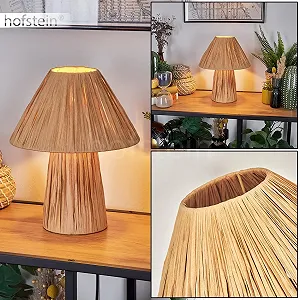 Настільна лампа Paiol Метал / Папір Паперовий плафон 24 см Висота 29.5 см 1 x E14 Бежевий / Натуральний synthetic.ua - Фото 1