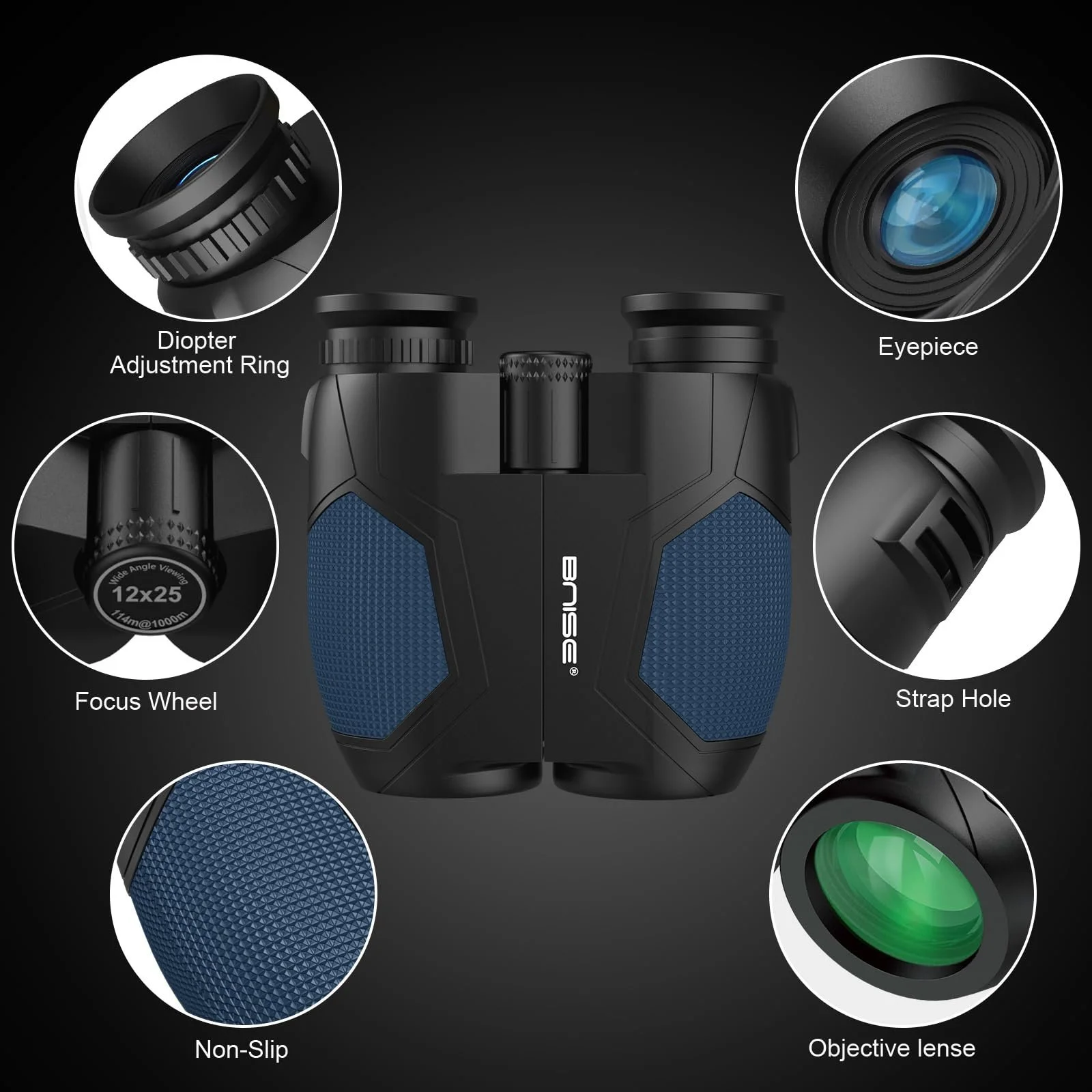 Бінокль 12x25 компактний, фото №5