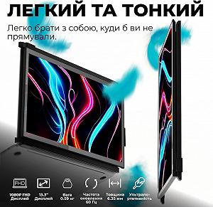 Монітор портативний 13.3" Mobile Pixels Duex Plus DS Full HD LCD 60 Гц synthetic.ua - Фото 1