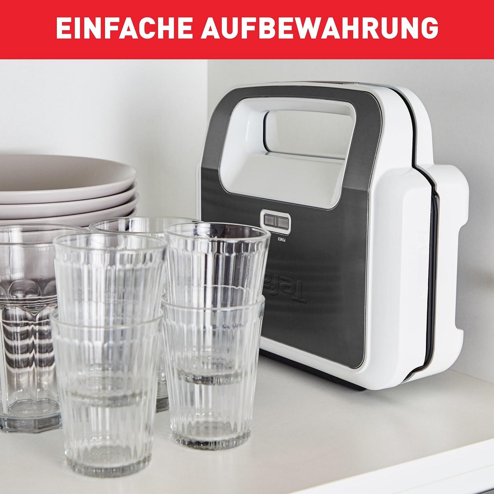 Вафельница и Сэндвичница Tefal Snack XL SW7011, 2 комплекта пластин с антипригарным покрытием, особо глубокая форма, 850 Вт, 27,6 x 23,8 x 9,8 см, фото №5