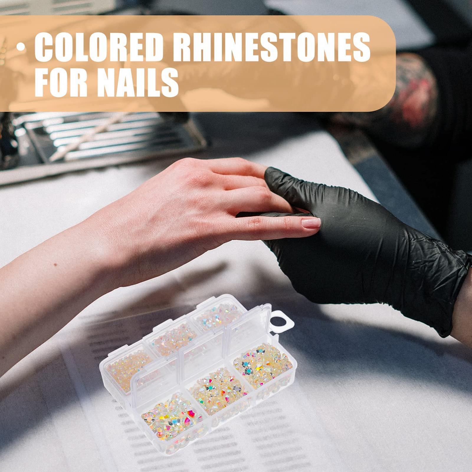 Стразы для ногтей VICASKY Смола Плоское дно Камни для ногтей Шик Украшения для ногтей Аксессуары для ногтей Орнамент для ногтей Плоский дрель Украсить Колонка, фото №4