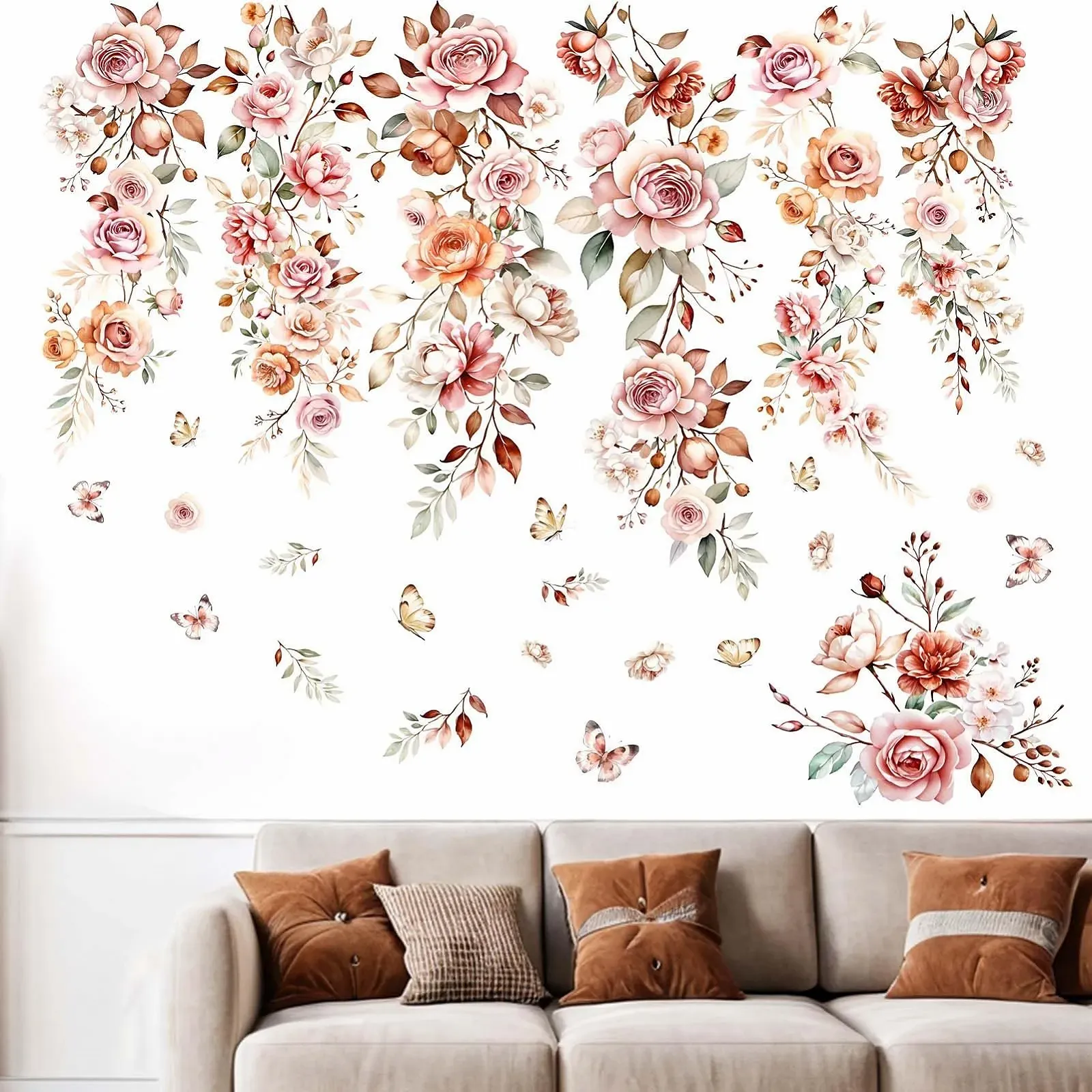 Наклейка на стіну Amimagen Wildflower Висячі квіти Самоклейна Водостійка PVC, фото №2