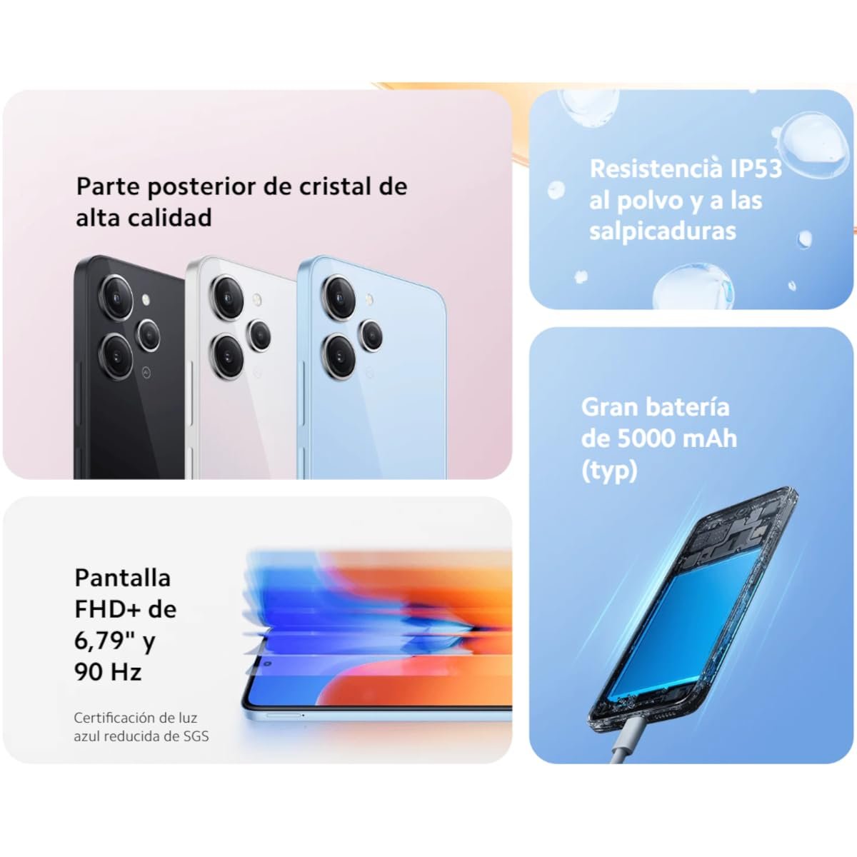 Смартфон Xiaomi Redmi 12 4G 4GB RAM 128GB Sky Blue, фото №6