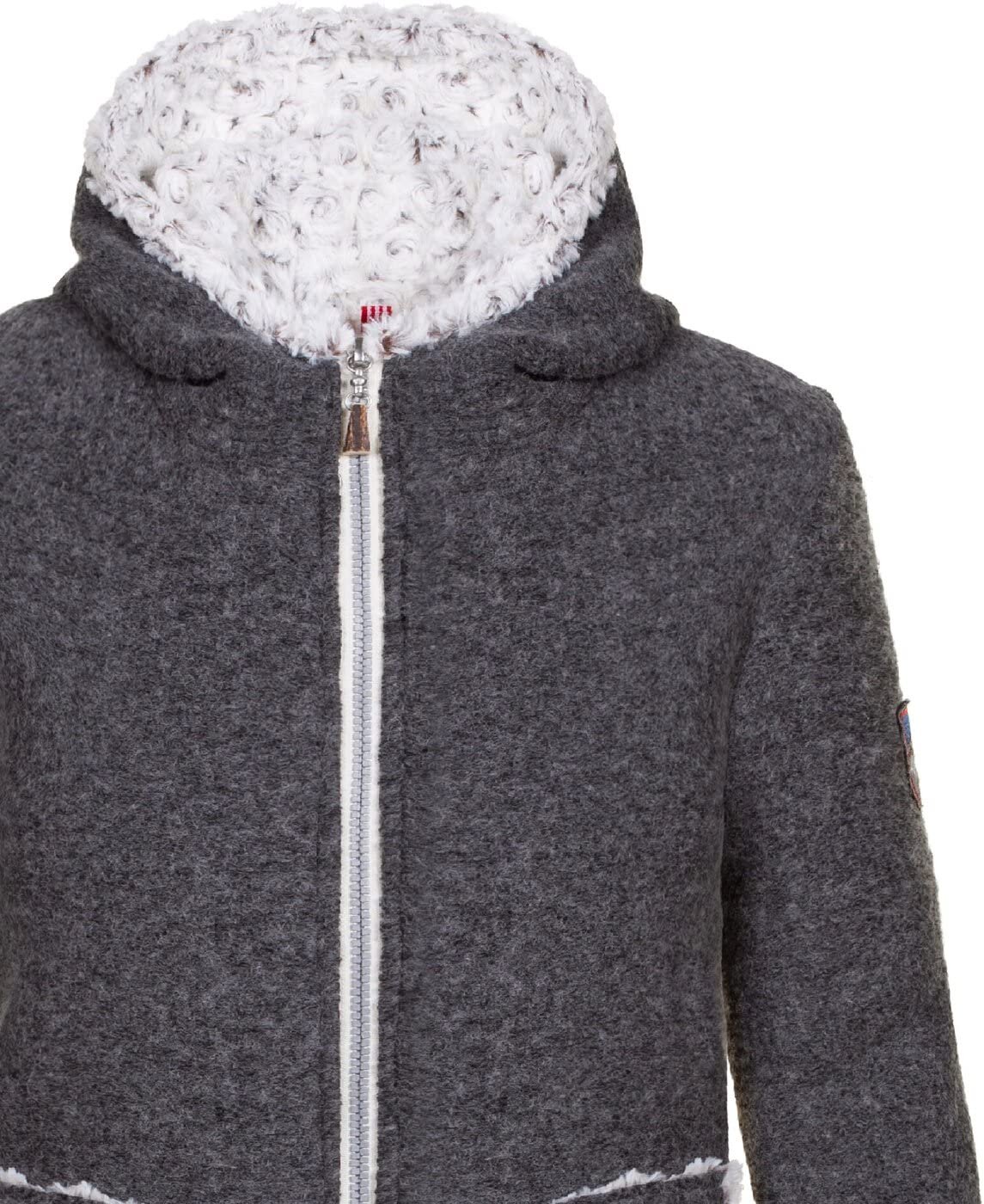 Пальто с капюшоном Almgwand 1928 Madatschkopf Антрацитово-бежевый, фото №4