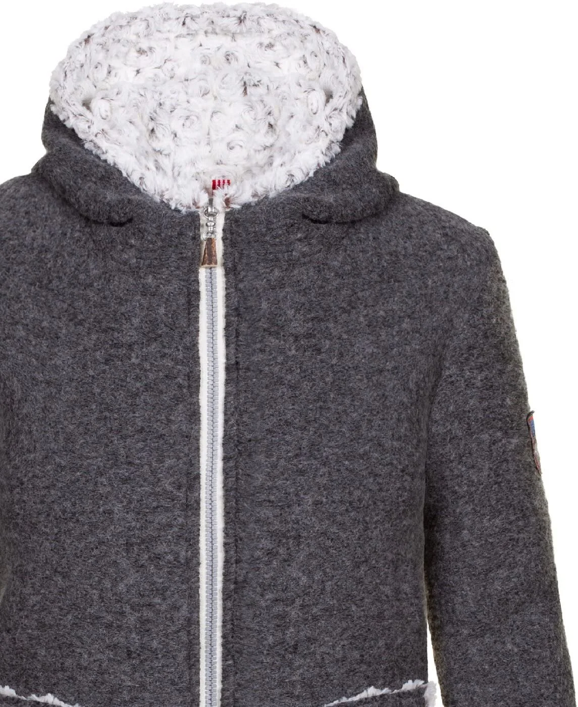 Пальто з капюшоном Almgwand 1928 Madatschkopf Антрацитово-бежевий, фото №4