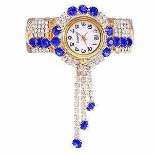 Женские Часы Мода 2022, ручной декоративный шарм, золотистый цвет, хрустальный браслет, украшения, сувенир, мать, жена, леди, любимая, часы с Rhinestone - Фото 1