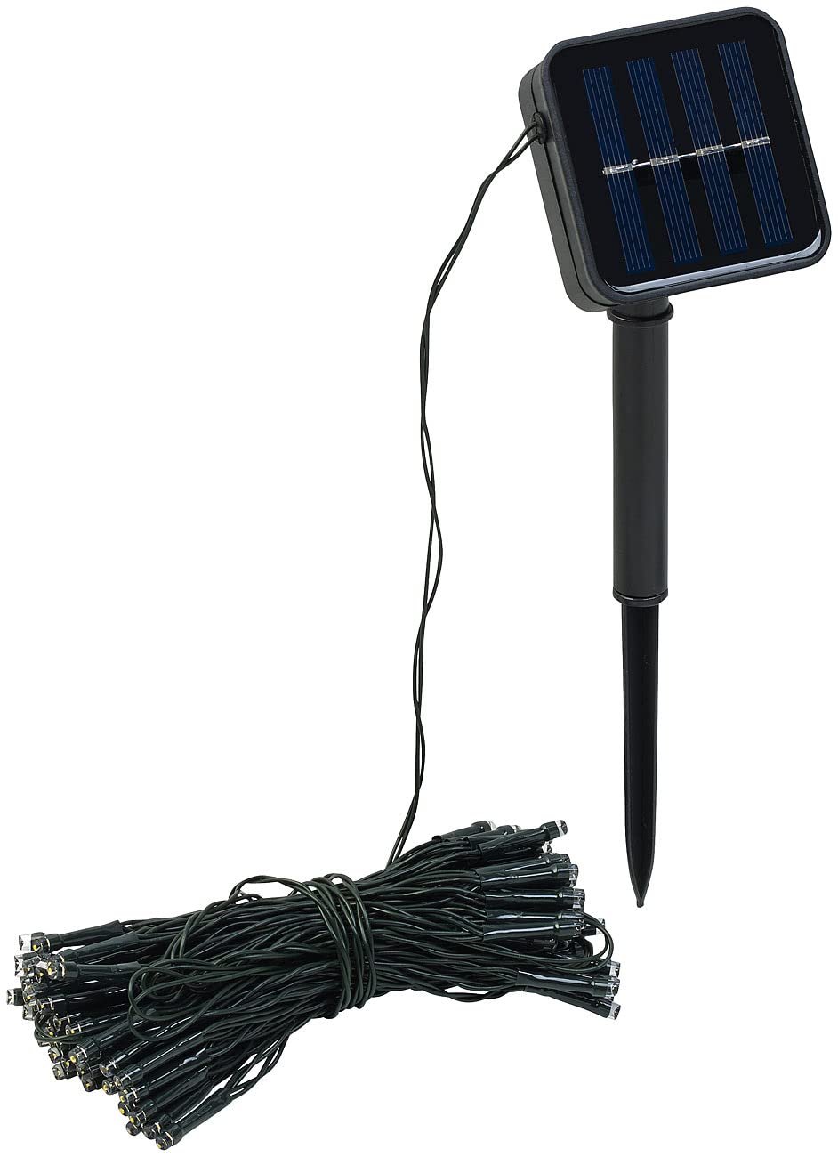 Гірлянда Lunartec Solar 100 LED теплий білий 12 м, фото №1