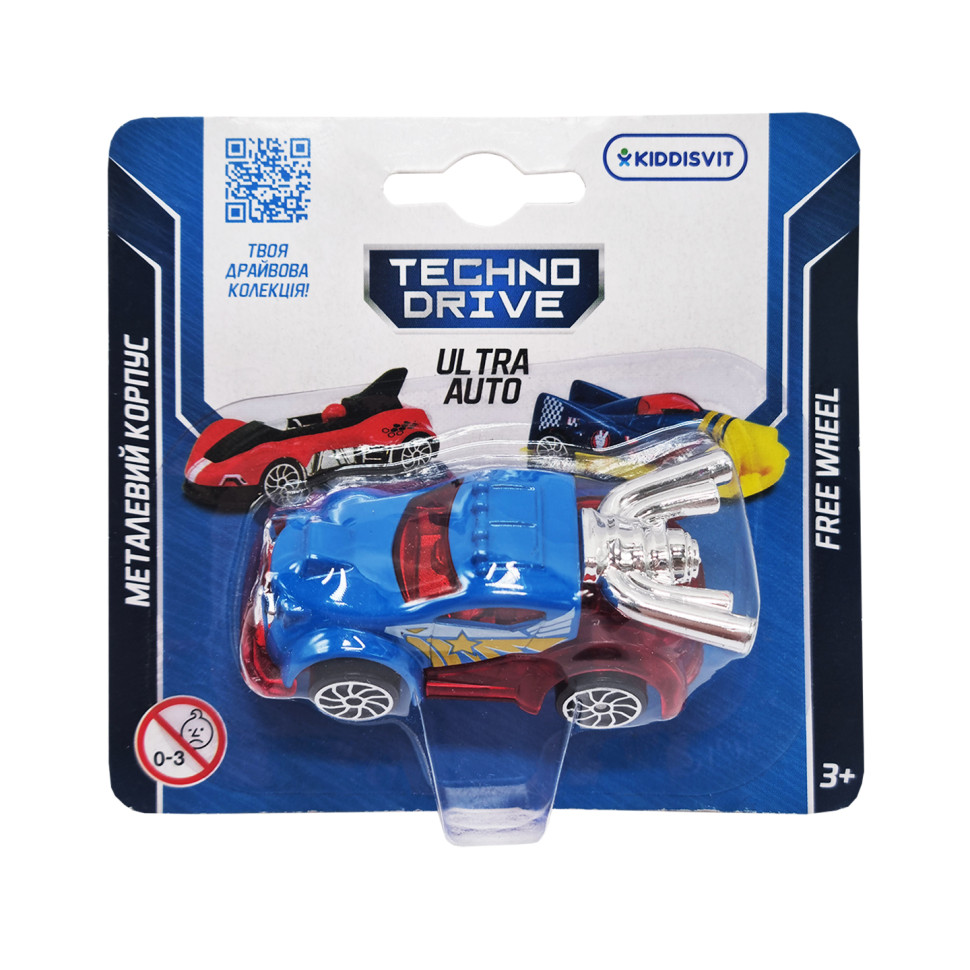 Игровая мини-машинка Ultra Auto TechnoDrive 250321W-1 металлический корпус, фото №1