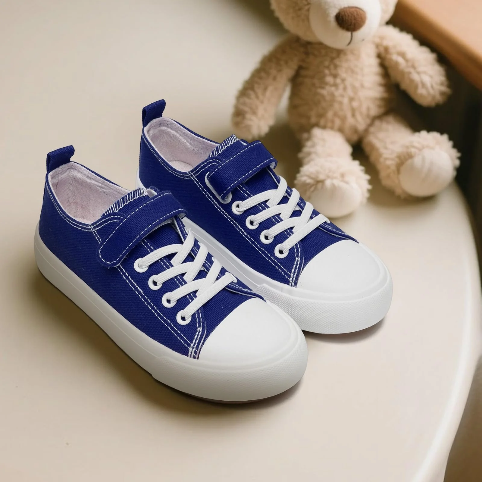 Дитячі Кеди для Дівчат, Полотно, Кеди для Хлопчиків, Повсякденні Легкі Кросівки з Регульованими Ремінцями, фото №2