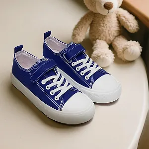 Дитячі Кеди для Дівчат, Полотно, Кеди для Хлопчиків, Повсякденні Легкі Кросівки з Регульованими Ремінцями synthetic.ua - Фото 1
