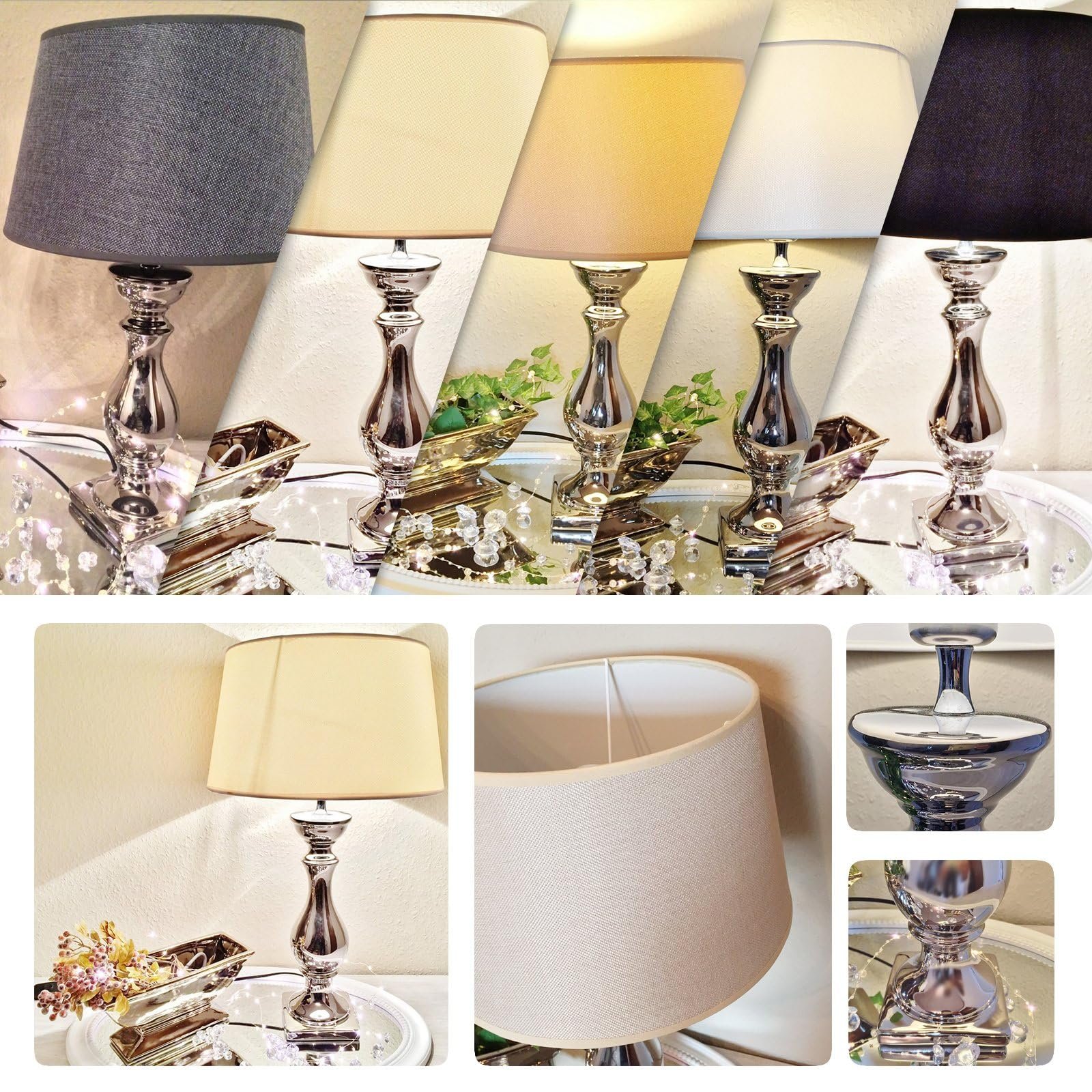 Настільна лампа 60 см E27 Silver White Energy Class A, фото №9