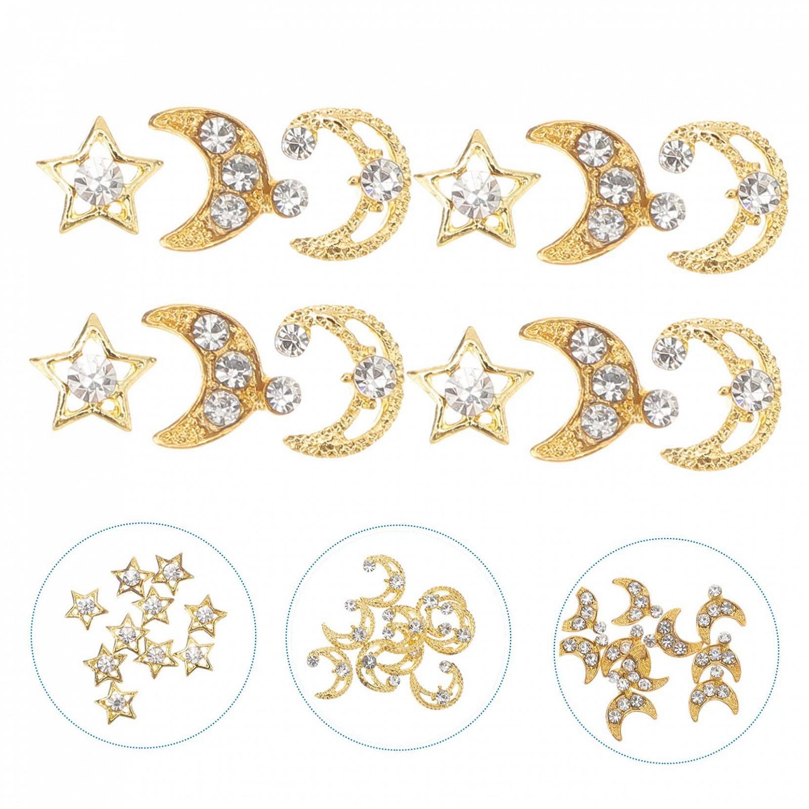 Металлические украшения для ногтей Луна 30шт, фото №2