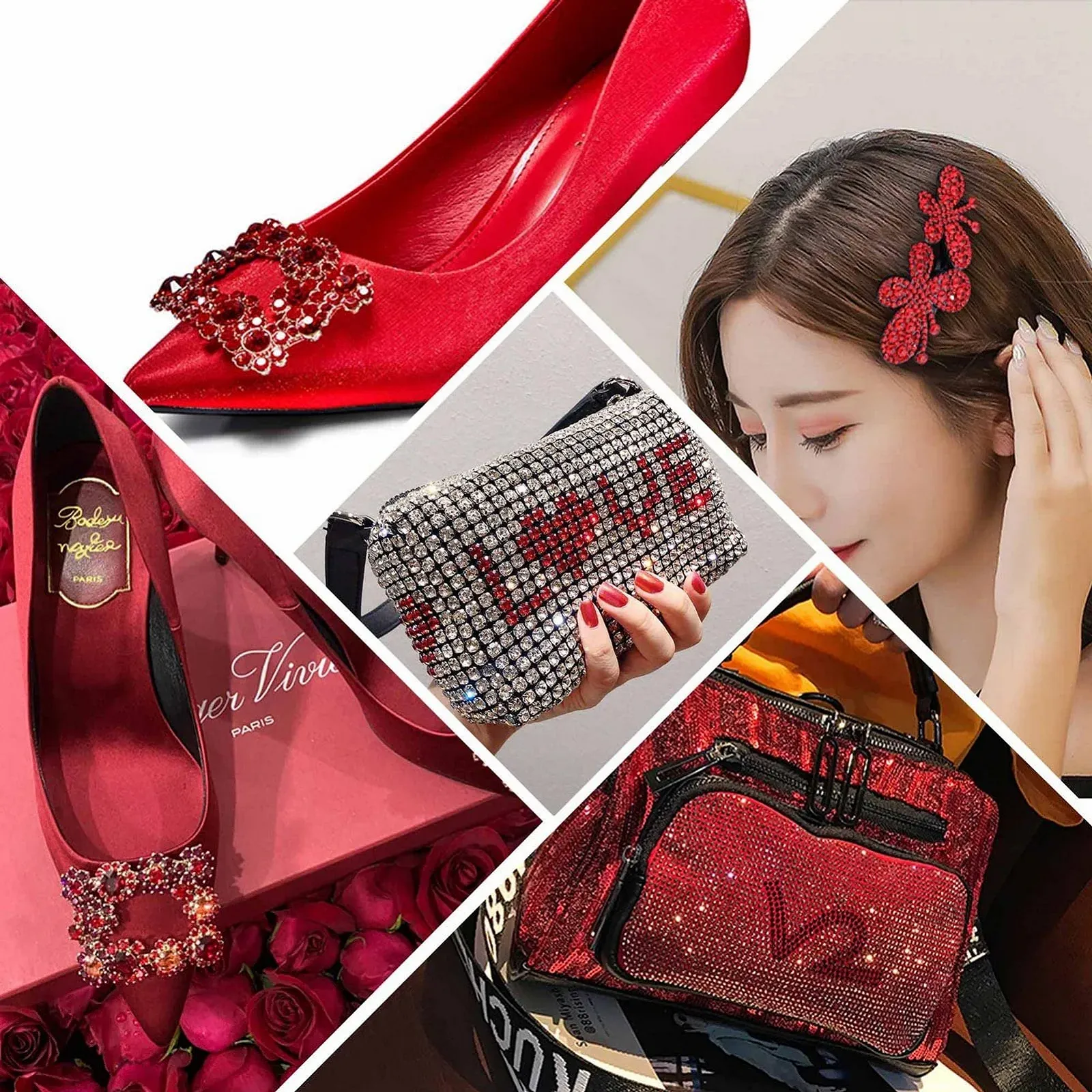 Стрази Beadsland круглі Червоний 2500шт, розміри SS4 ~ SS30, фото №5