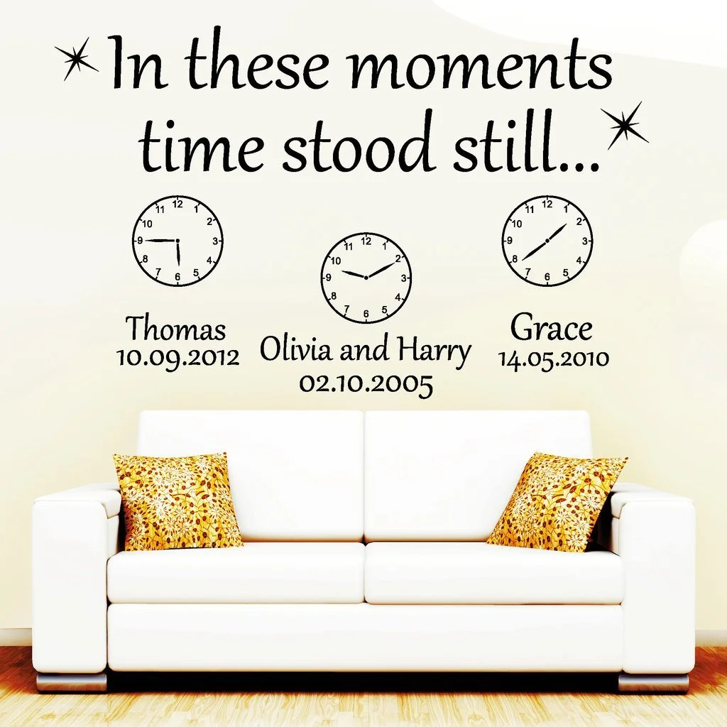 Наклейка на стену Wandtattoo-loft In These Moments Time Stood Still Black 80 см x 121 см, фото №1