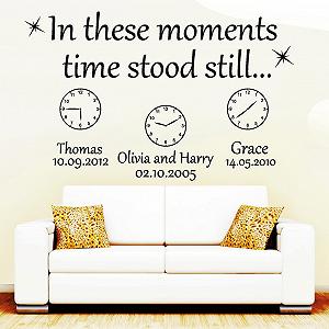 Наклейка на стіну Wandtattoo-loft In These Moments Time Stood Still Black 80 см x 121 см - Фото 1