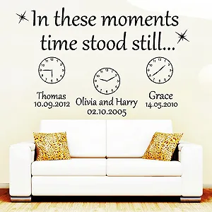 Наклейка на стіну Wandtattoo-loft In These Moments Time Stood Still Black 80 см x 121 см - Фото 1