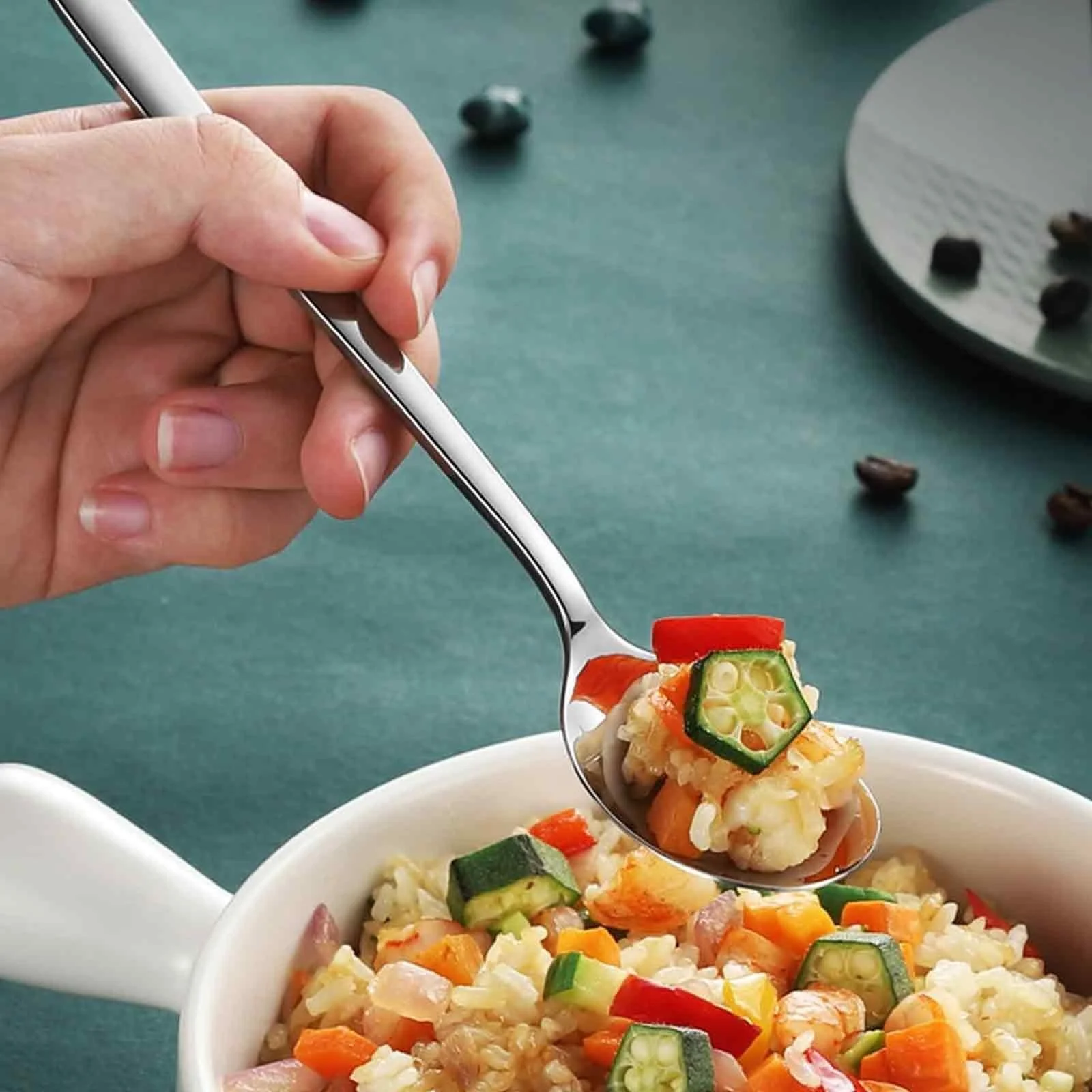 Ложка для кави з нержавіючої сталі 6 шт, фото №5