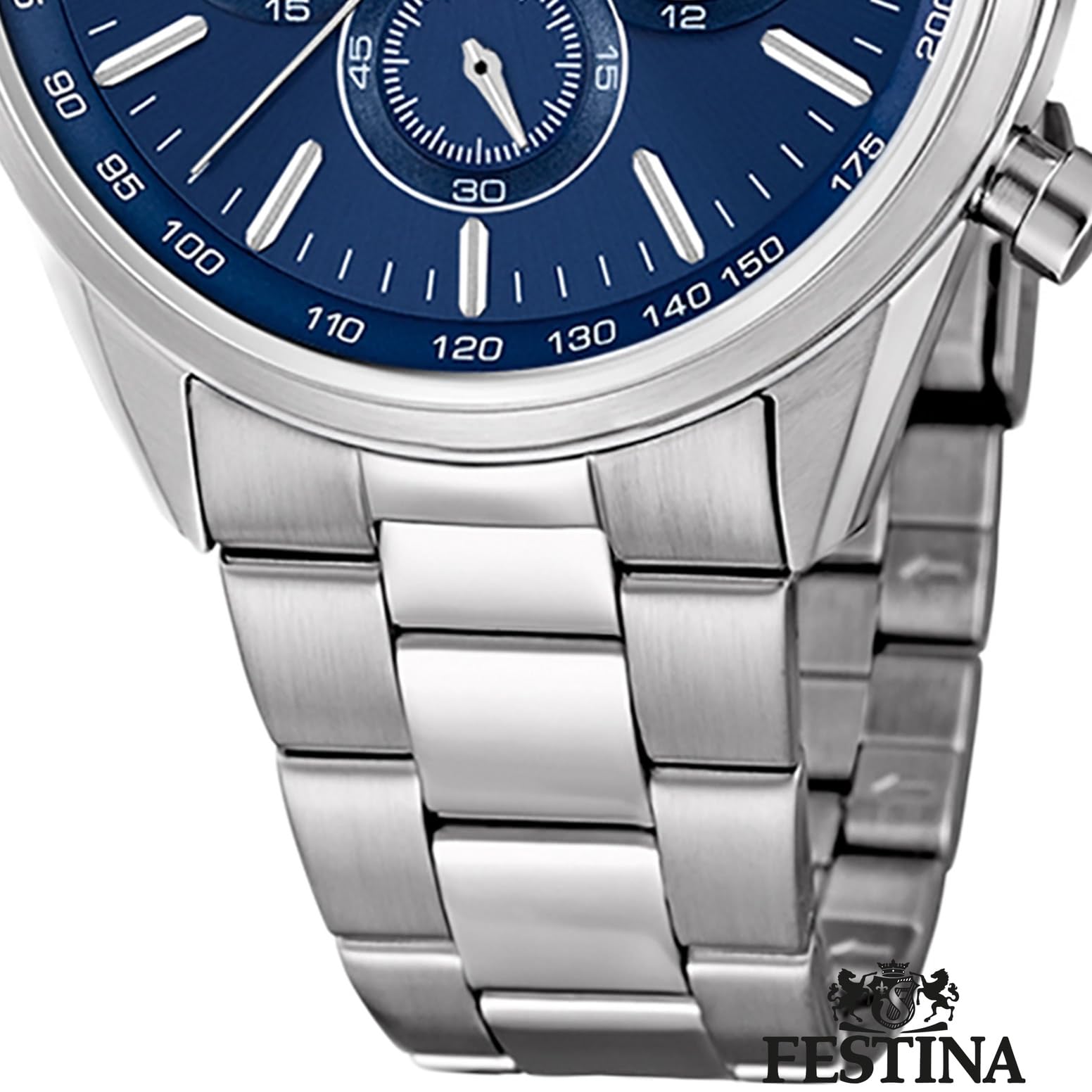 Часы FESTINA Timeless Chronograph D1UF16820/2 Мужские Кварцевые Нержавеющая сталь Серебристый, Браслет, фото №5