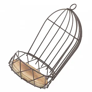 Настінна полиця VICASKY У формі пташиної клітки Метал - Фото 1