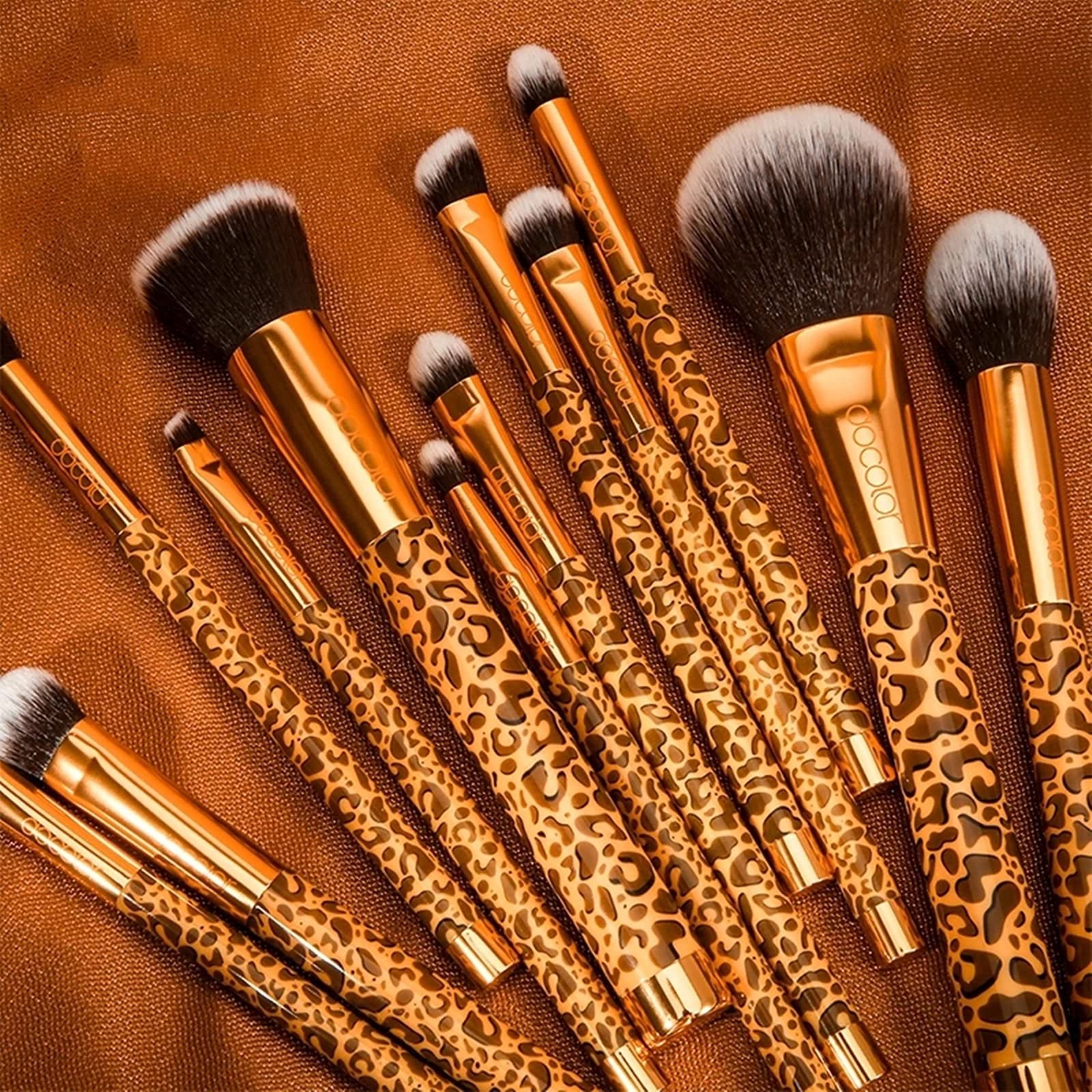 Набор кистей JTRHD Make-up 12 шт, синтетический волос, золотой, размер S, фото №2