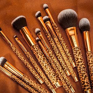 Набор кистей JTRHD Make-up 12 шт, синтетический волос, золотой, размер S synthetic.ua - Фото 1