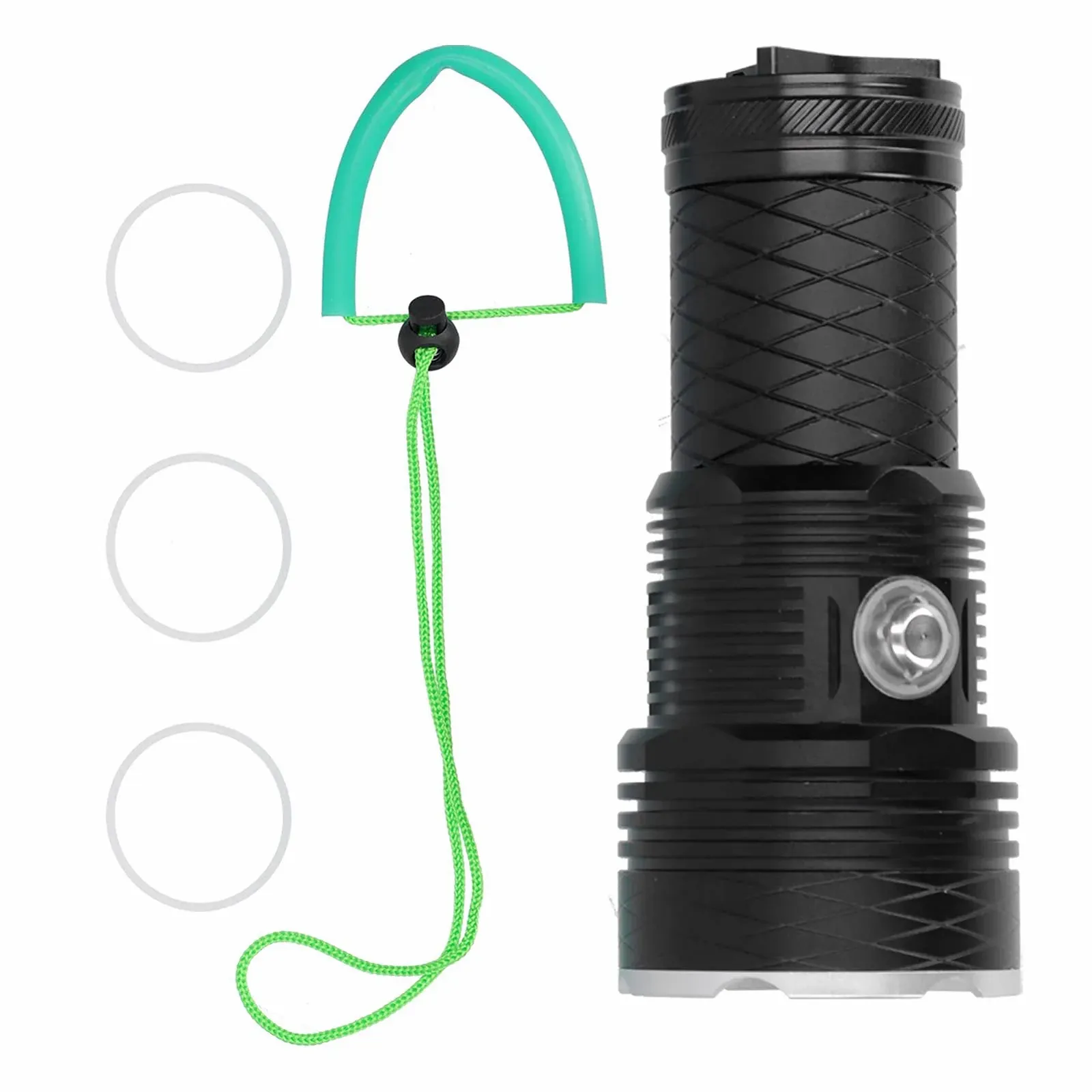 Ліхтар для дайвінгу XHP70.2 LED, водонепроникний IPX8, професійний, глибина 80 м, дальність 300 м, чорний/сріблястий, фото №1