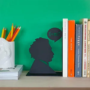 Держатель для книг Balvi Эйнштейн Железо 17 Черный synthetic.ua - Фото 1