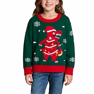 Пуловер для дівчинки з малюнками, що ідеально підходять для свят та сімейних зустрічей - Фото 1