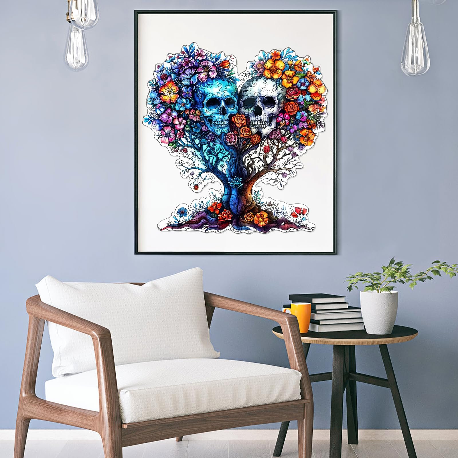 Деревянный пазл Skull с деталями неправильной формы 28.2 × 14.0 см, фото №5