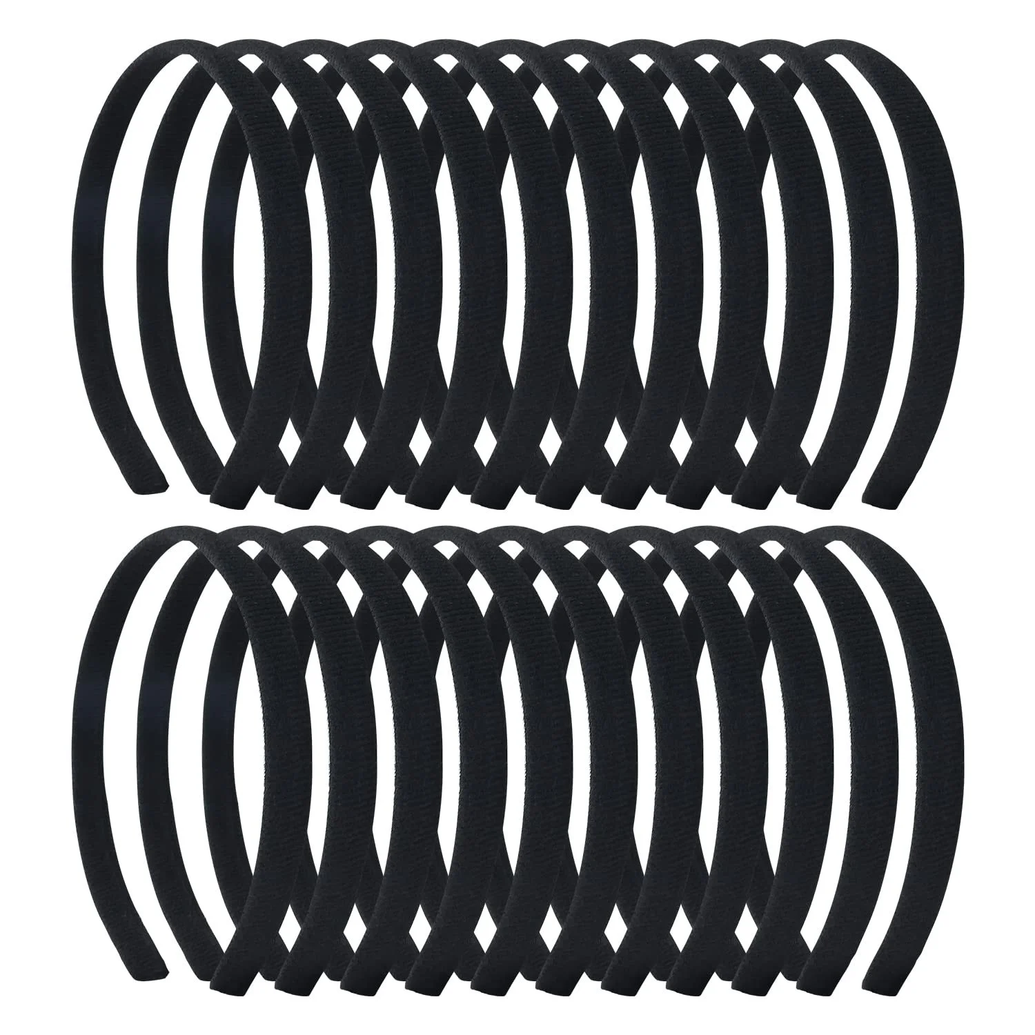 Обруч Тканинний Однотонний Чорний, фото №1