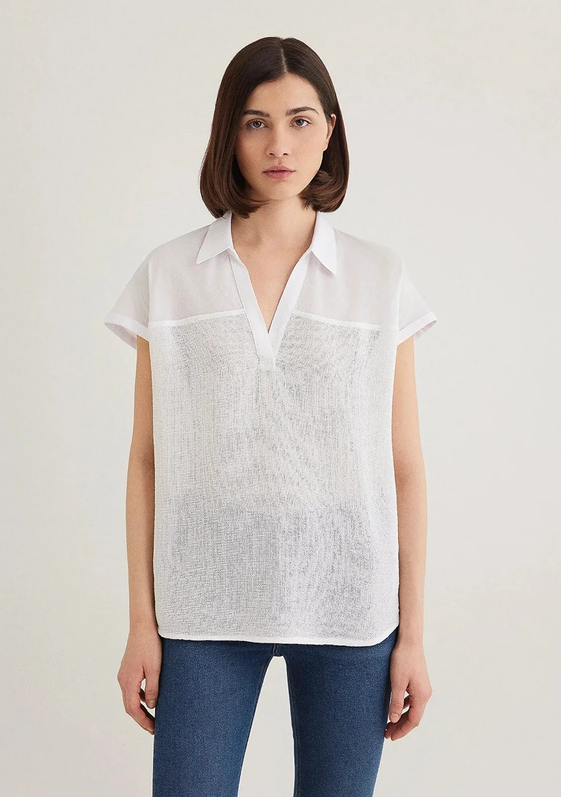 Женская рубашка MAVI SHORT SLEEVE BLOUSE Antique White - XXS, фото №2 Женская рубашка MAVI SHORT SLEEVE BLOUSE Antique White - XXS, фото №2