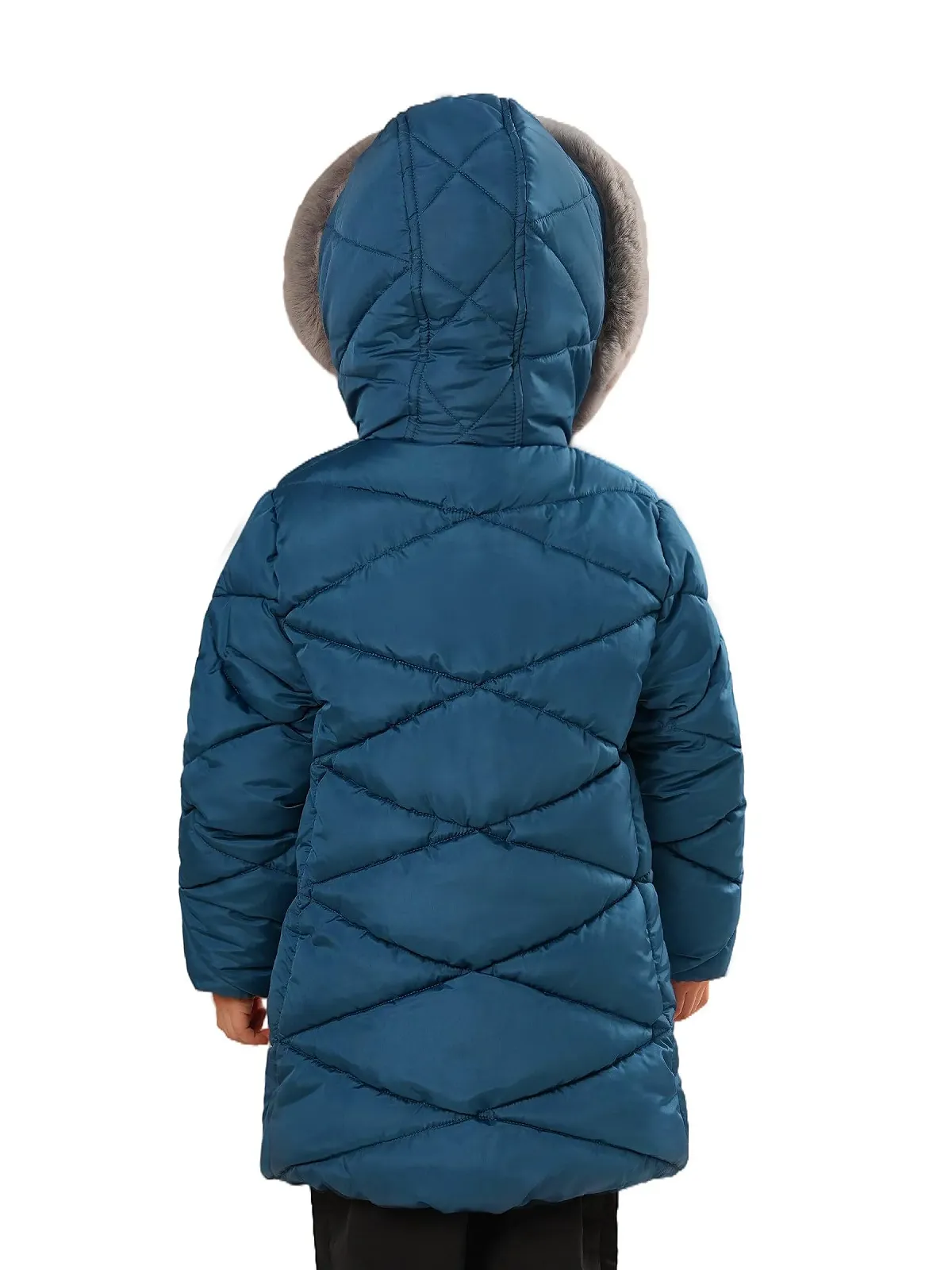 Зимове пальто з капюшоном Sunny Sprout для дівчат - зимова пухова куртка для дівчат з теплою флісовою підкладкою, фото №6