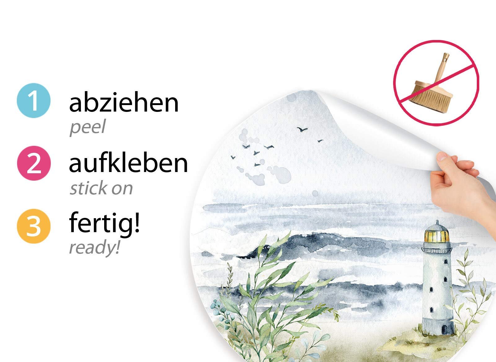 Наклейка на стіну Grandora DL581 Sea Beach Самоклеюча, фото №4