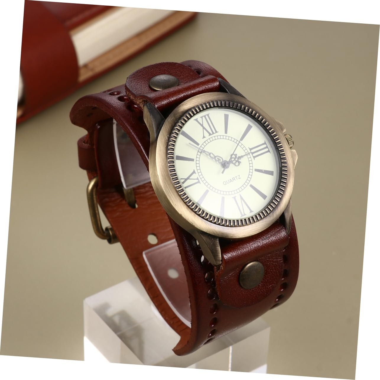 Женские наручные часы WRITWAA, кожаные, винтажные, кварцевые, с римскими цифрами, 2 шт., фото №4 Женские наручные часы WRITWAA, кожаные, винтажные, кварцевые, с римскими цифрами, 2 шт., фото №4