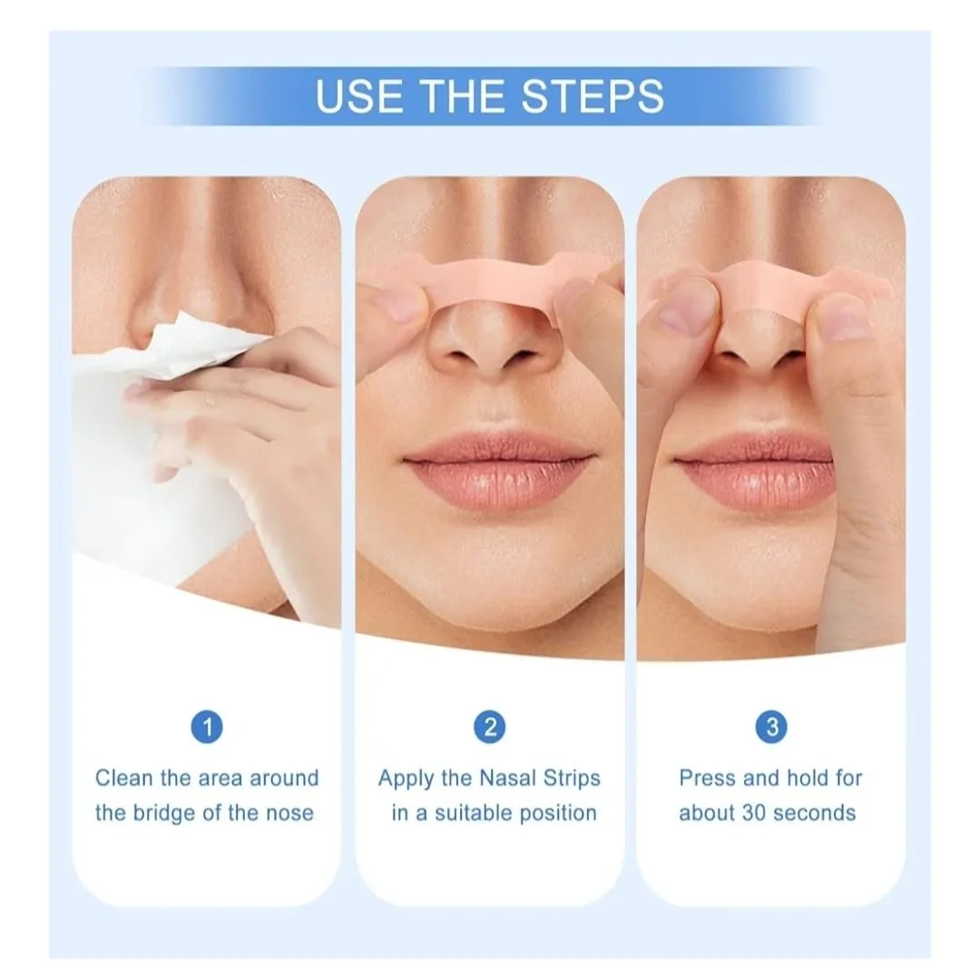 Смужки для носа Пачка з 50 шт. для покращення сну, фото №2 Смужки для носа Пачка з 50 шт. для покращення сну, фото №2