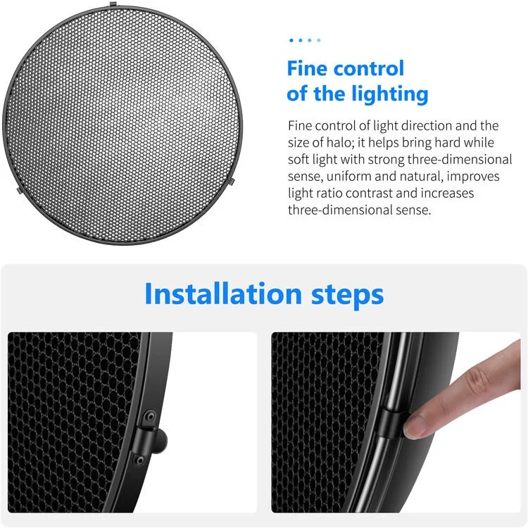 Портретна тарілка NEEWER NK-NARC22 55 см Чорний, фото №6