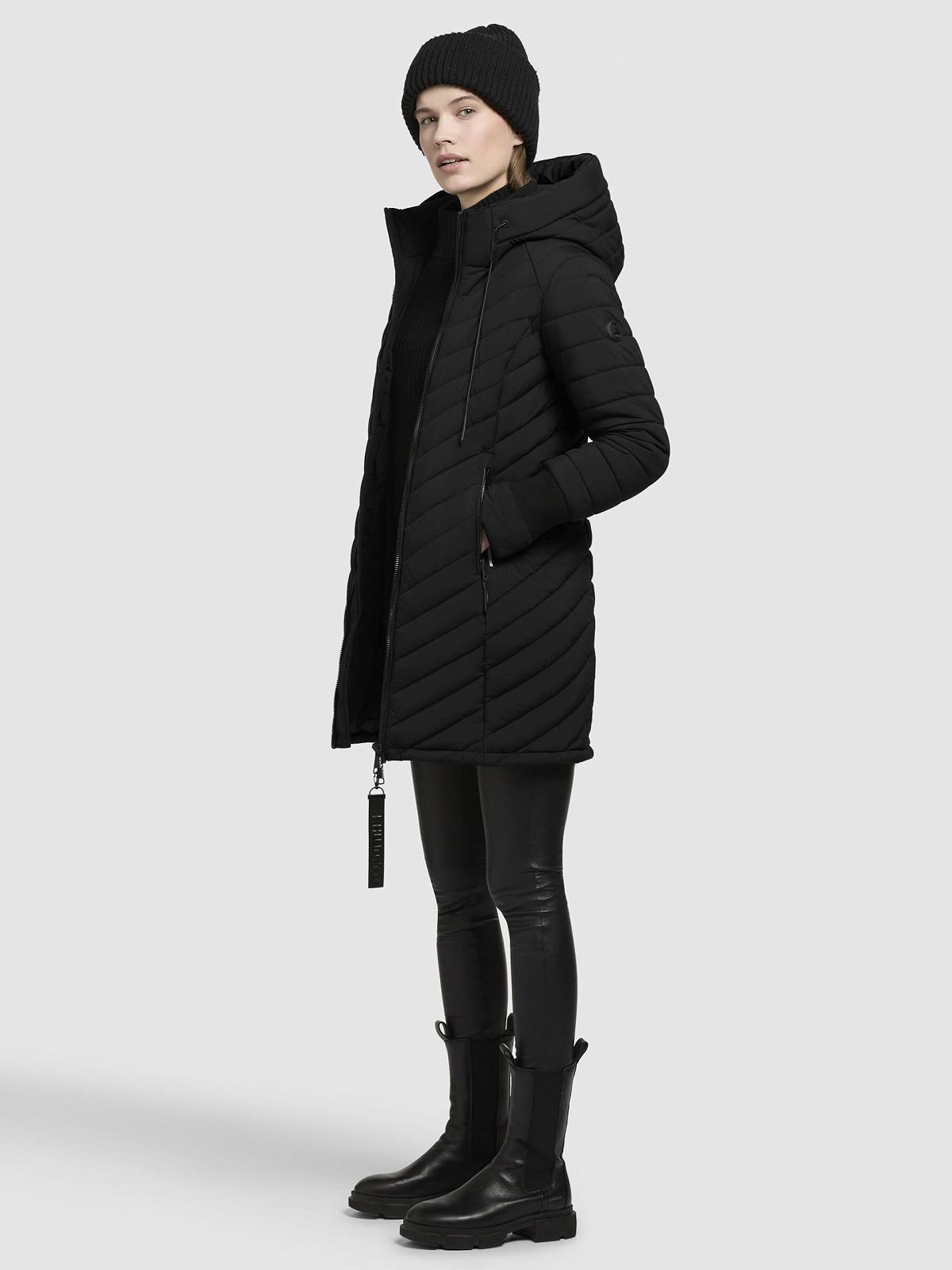 Жіноче зимове пальто khujo Nita3 чорний, фото №3