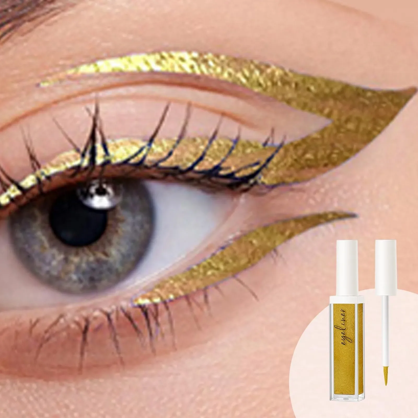 Кольорова Підводка для очей Fowybe, мерехтлива, фото №3