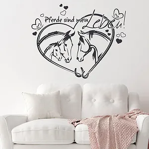 Наклейка на стіну GRAZDesign Horses Are My Life 50 x 40 см Чорна 070 - Фото 1