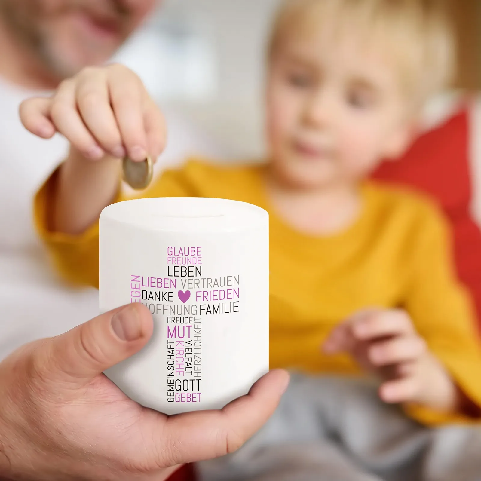 Скарбничка Хрест із побажаннями керамічна, фото №4