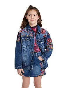 Джинсова куртка Desigual Chaq_Amazon для дівчат - Фото 1