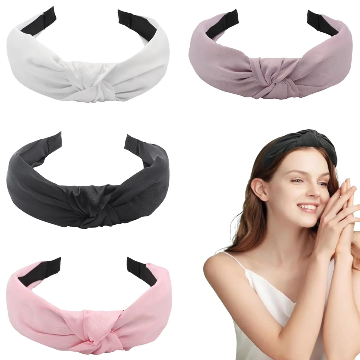 Обруч Knotted Alice для жінок і дівчат, набір 4 шт, фото №1