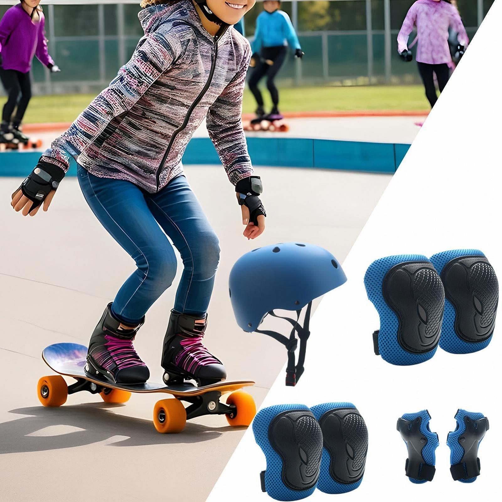 Шолом Skateboard Регульований для дівчаток Легкі налокітники Захисне обладнання з регульованими ременями для дітей дівчаток, фото №8