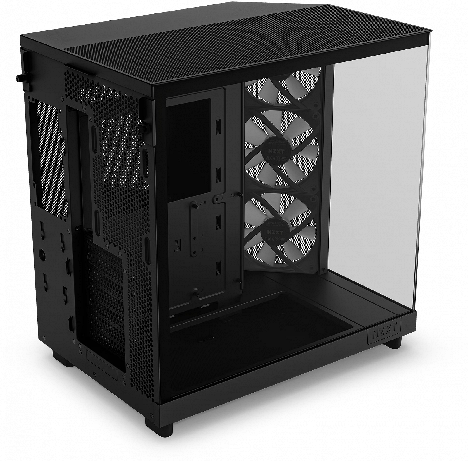Корпус NZXT H6 Flow RGB (CC-H61FB-R1) / Mid-Tower / ATX, Micro-ATX, Mini-ITX / 3x120mm ARGB / 1xUSB Type-C / Без БЖ / Чорний, фото №9 Корпус NZXT H6 Flow RGB (CC-H61FB-R1) / Mid-Tower / ATX, Micro-ATX, Mini-ITX / 3x120mm ARGB / 1xUSB Type-C / Без БЖ / Чорний, фото №9