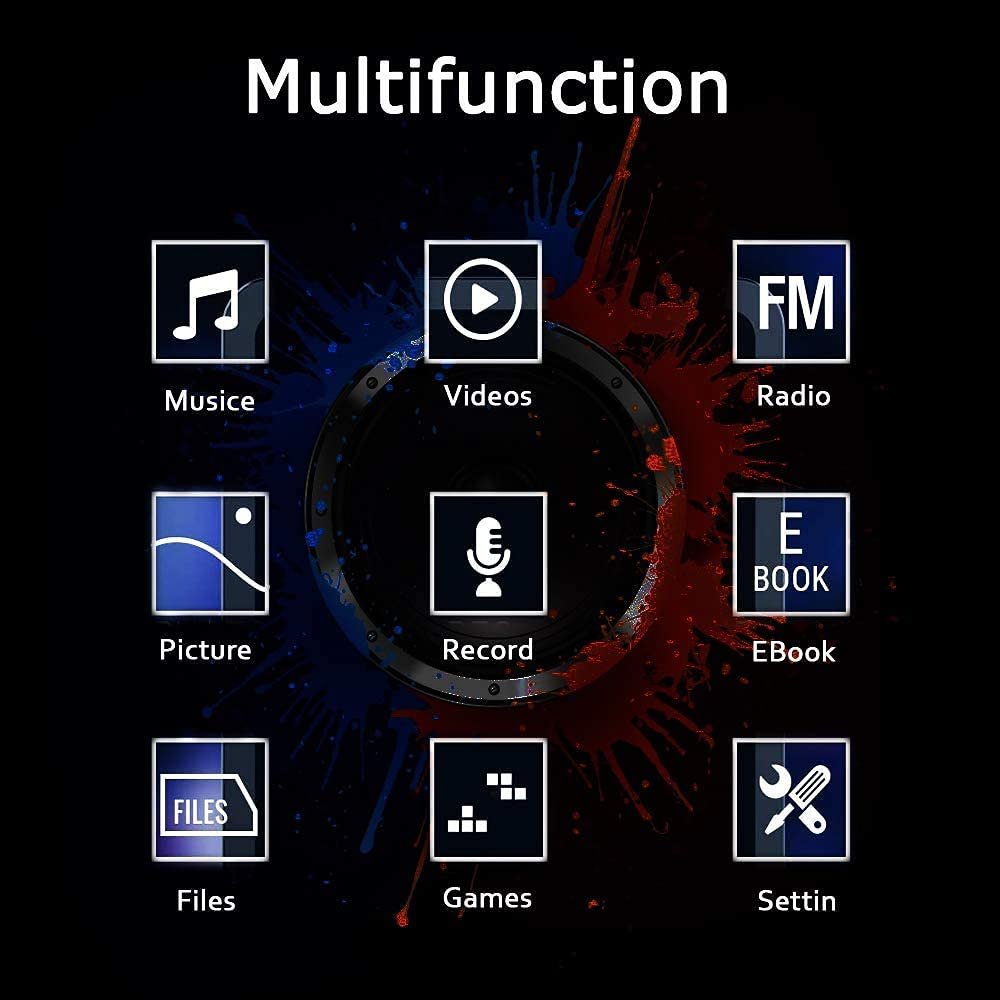 MP3 плеер, с16GB Micro SD картой, Ultra Slim Музыкальный плеер со встроенным динамиком, Просмотрщик фотографий, Воспроизведение видео, FM-радио, Диктофон, Устройство для чтения электронных книг Deep Blue, фото №4