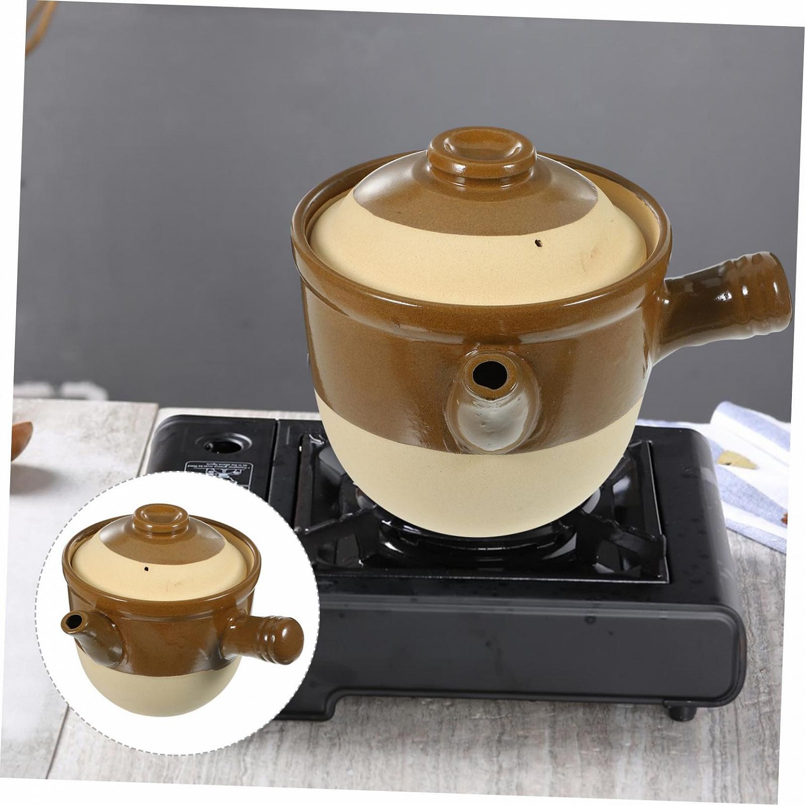 Горшок для трав Garneck традиционный китайский термостойкий керамический с термостойкой ручкой, фото №4