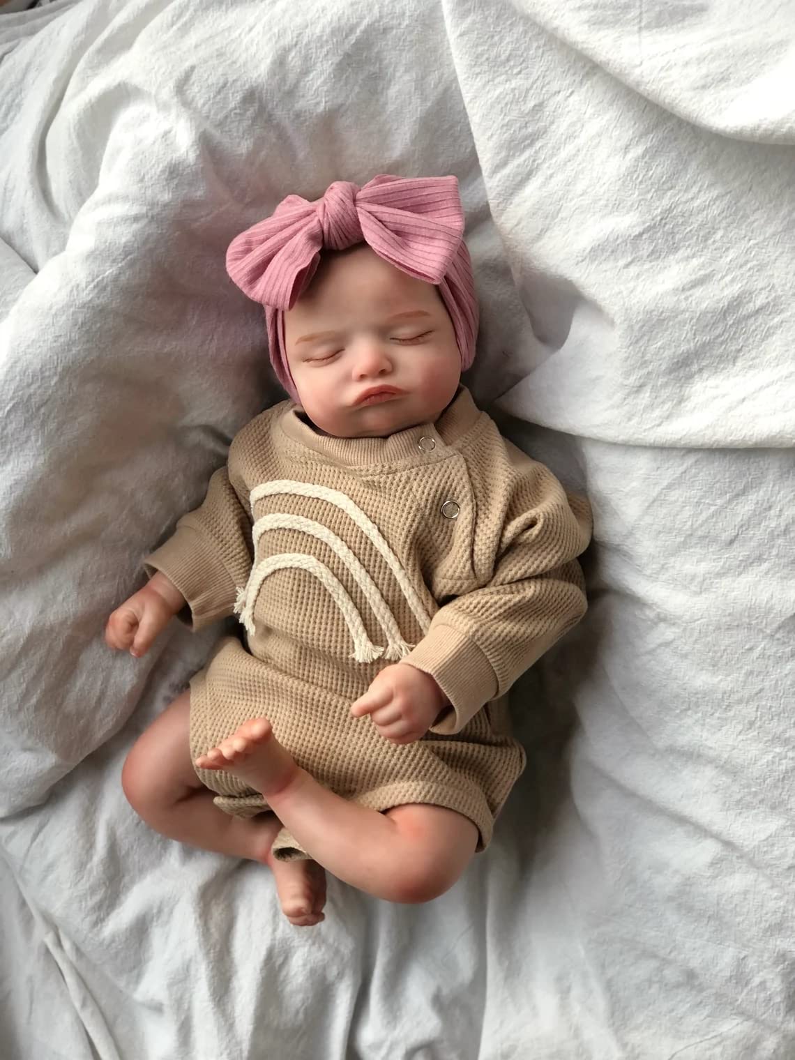 Кукла Zero pam Reborn Baby Doll 20 Inch Baby Doll Like Real Baby Silicone Baby Girl Lifelike Soft Body, фото №4
