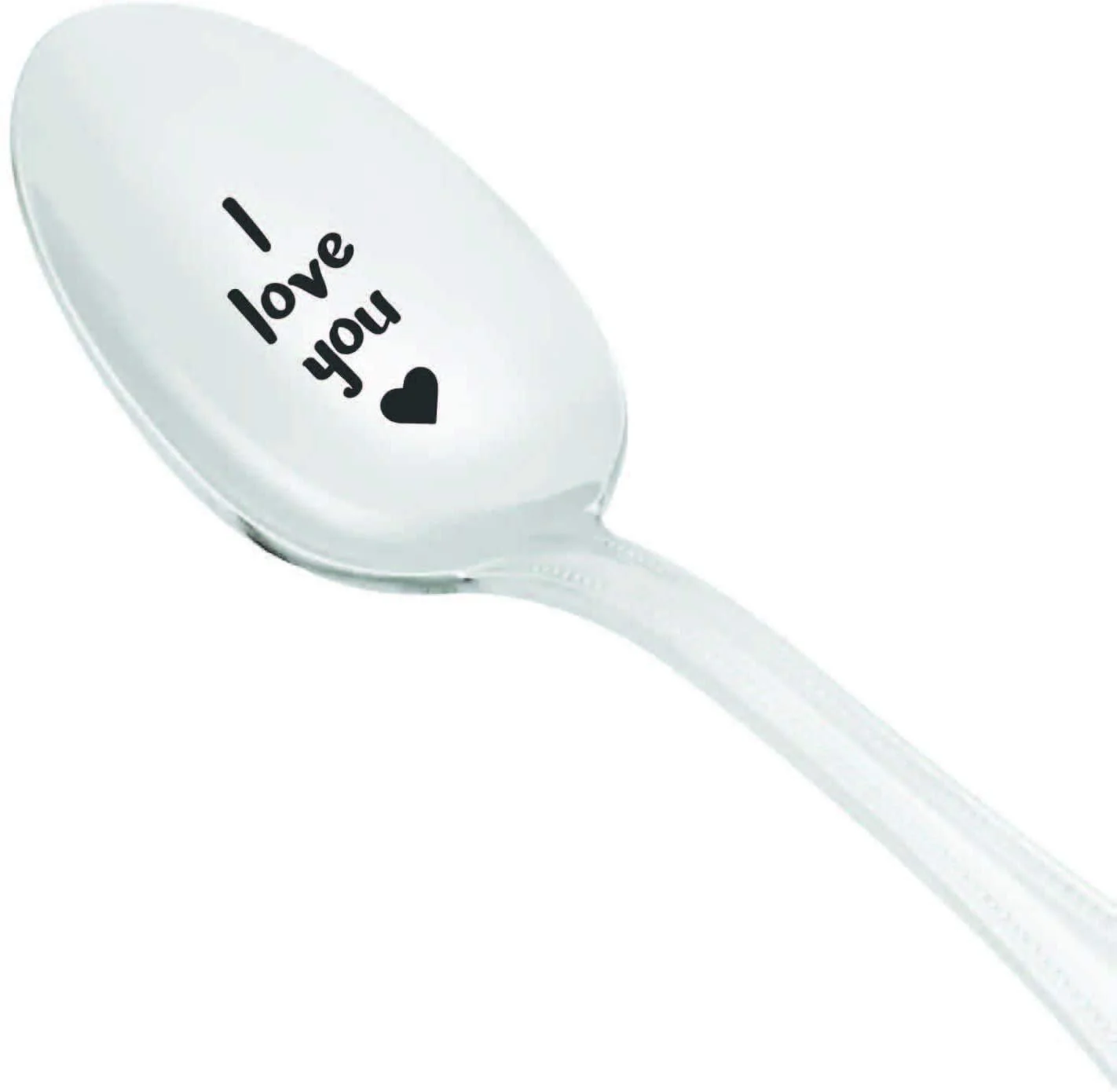 Ложка з гравіюванням 'Я люблю тебе' Dinner Spoon Stainless Steel, фото №2