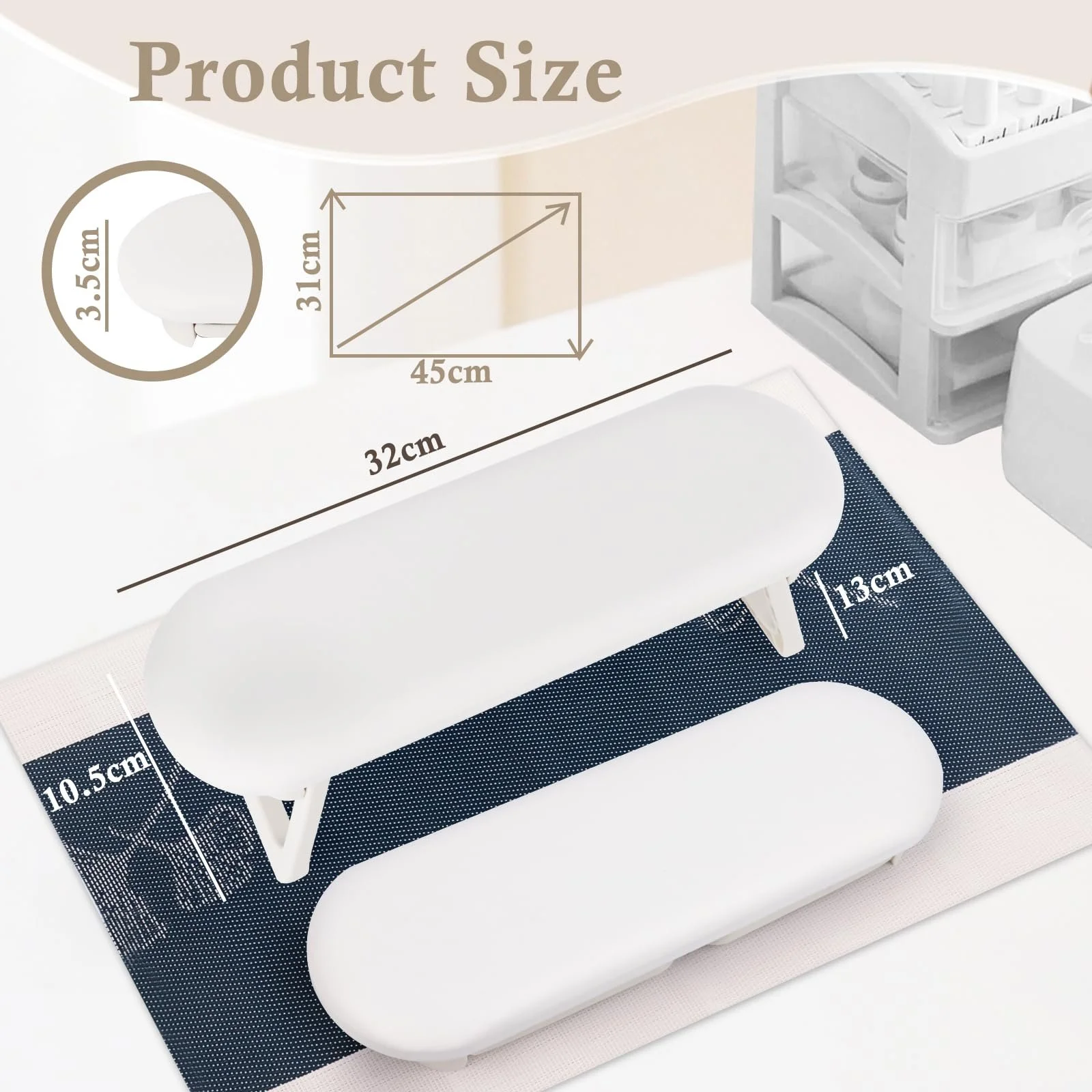 Підставка для рук манікюрна Біла, фото №2 Підставка для рук манікюрна Біла, фото №2