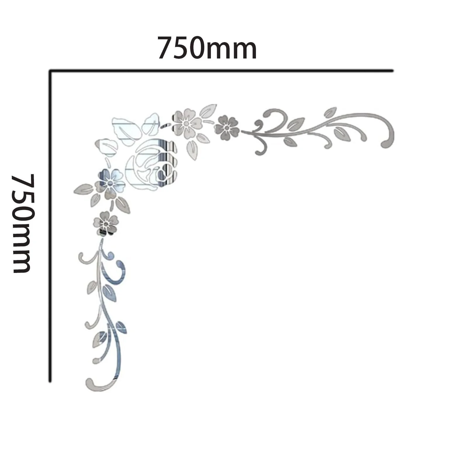 Наклейка на стіну 3D Mirror Flower дзеркальна акрилова знімна, фото №2 Наклейка на стіну 3D Mirror Flower дзеркальна акрилова знімна, фото №2